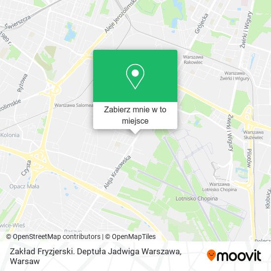 Mapa Zakład Fryzjerski. Deptuła Jadwiga Warszawa