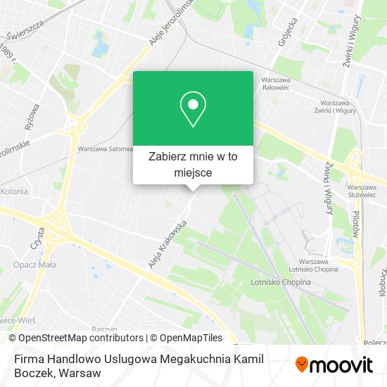 Mapa Firma Handlowo Uslugowa Megakuchnia Kamil Boczek