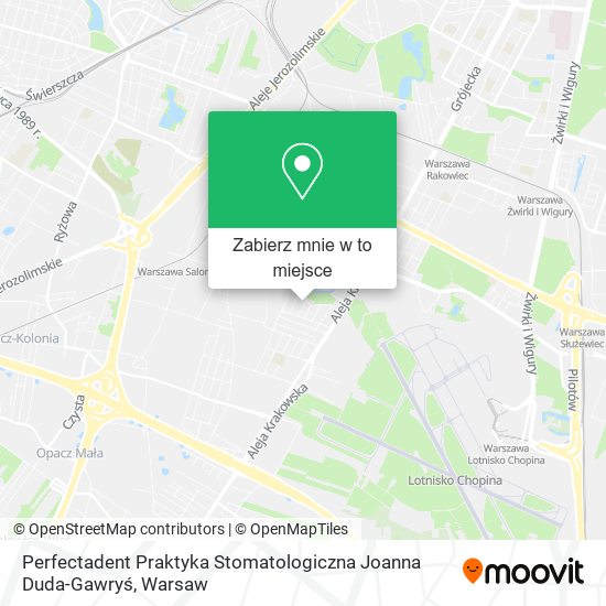 Mapa Perfectadent Praktyka Stomatologiczna Joanna Duda-Gawryś