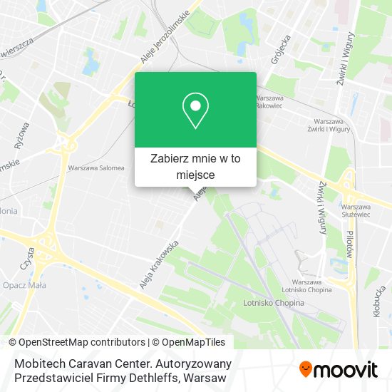 Mapa Mobitech Caravan Center. Autoryzowany Przedstawiciel Firmy Dethleffs