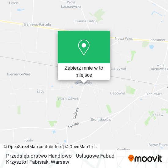 Mapa Przedsiębiorstwo Handlowo - Usługowe Fabud Krzysztof Fabisiak