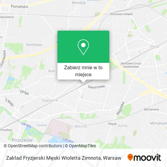 Mapa Zakład Fryzjerski Męski Wioletta Zimnota