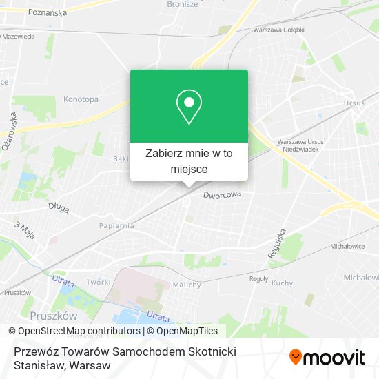 Mapa Przewóz Towarów Samochodem Skotnicki Stanisław