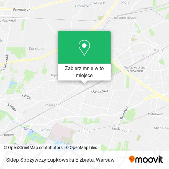Mapa Sklep Spożywczy Łupkowska Elżbieta