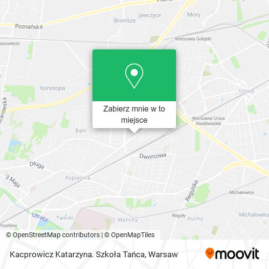 Mapa Kacprowicz Katarzyna. Szkoła Tańca