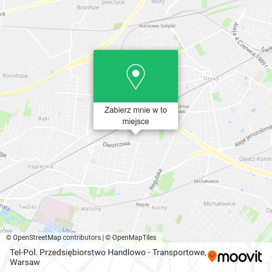 Mapa Tel-Pol. Przedsiębiorstwo Handlowo - Transportowe