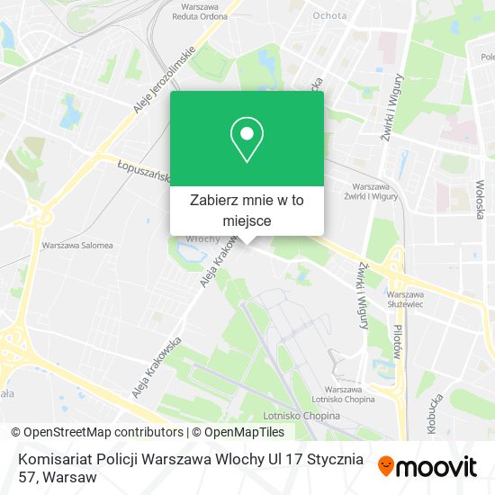 Mapa Komisariat Policji Warszawa Wlochy Ul 17 Stycznia 57