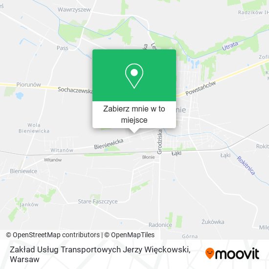 Mapa Zakład Usług Transportowych Jerzy Więckowski