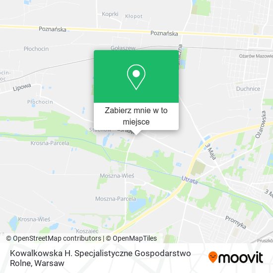 Mapa Kowalkowska H. Specjalistyczne Gospodarstwo Rolne