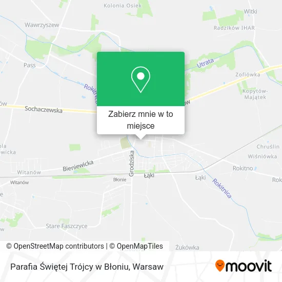 Mapa Parafia Świętej Trójcy w Błoniu