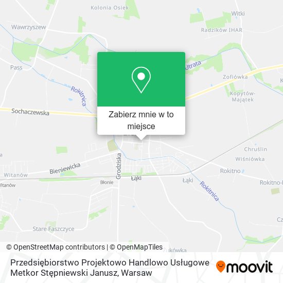 Mapa Przedsiębiorstwo Projektowo Handlowo Usługowe Metkor Stępniewski Janusz