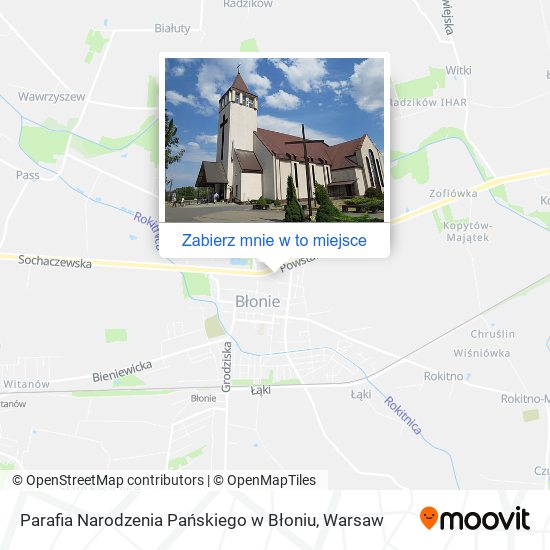 Mapa Parafia Narodzenia Pańskiego w Błoniu