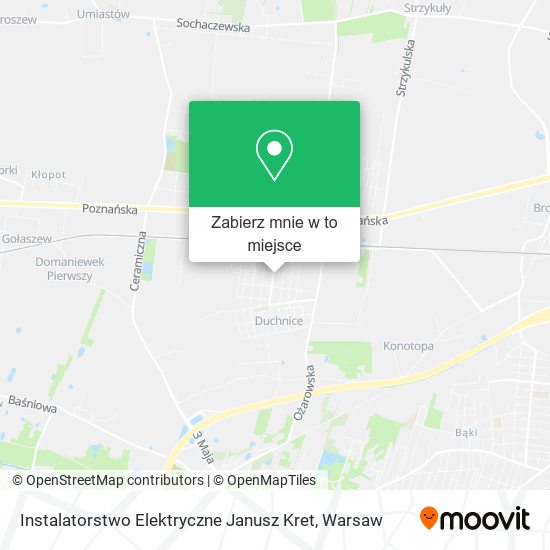 Mapa Instalatorstwo Elektryczne Janusz Kret