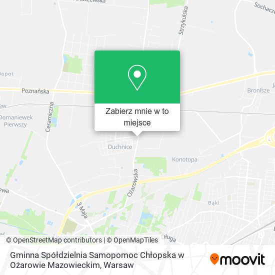 Mapa Gminna Spółdzielnia Samopomoc Chłopska w Ożarowie Mazowieckim