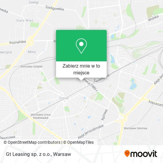 Mapa Gt Leasing sp. z o.o.