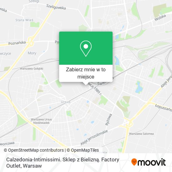 Mapa Calzedonia-Intimissimi. Sklep z Bielizną. Factory Outlet