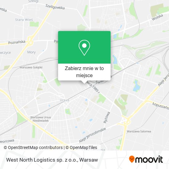 Mapa West North Logistics sp. z o.o.