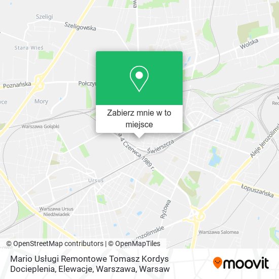 Mapa Mario Usługi Remontowe Tomasz Kordys Docieplenia, Elewacje, Warszawa