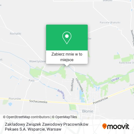 Mapa Zakładowy Związek Zawodowy Pracowników Pekaes S.A. Wsparcie