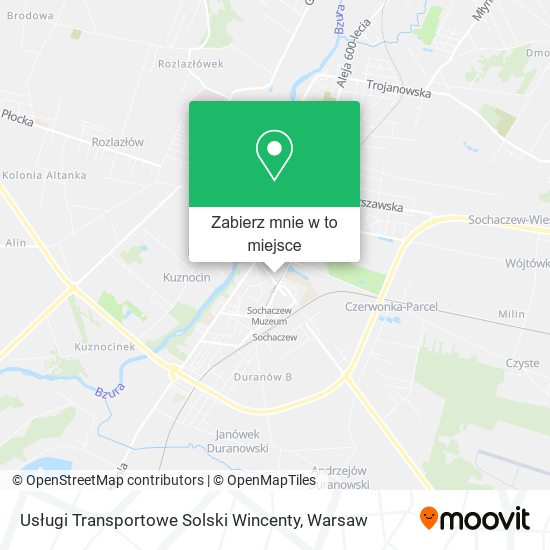 Mapa Usługi Transportowe Solski Wincenty