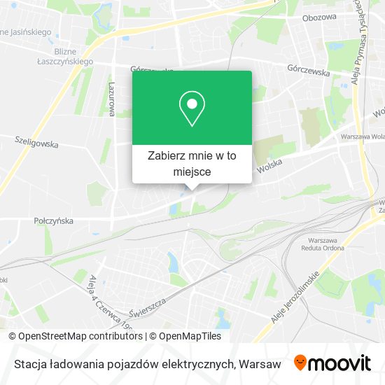 Mapa Stacja ładowania pojazdów elektrycznych