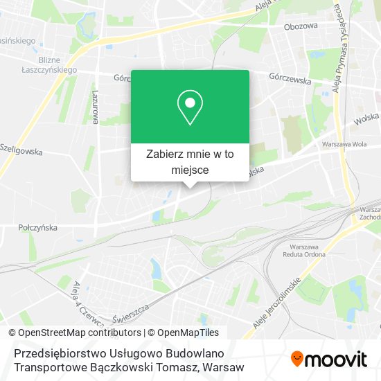 Mapa Przedsiębiorstwo Usługowo Budowlano Transportowe Bączkowski Tomasz