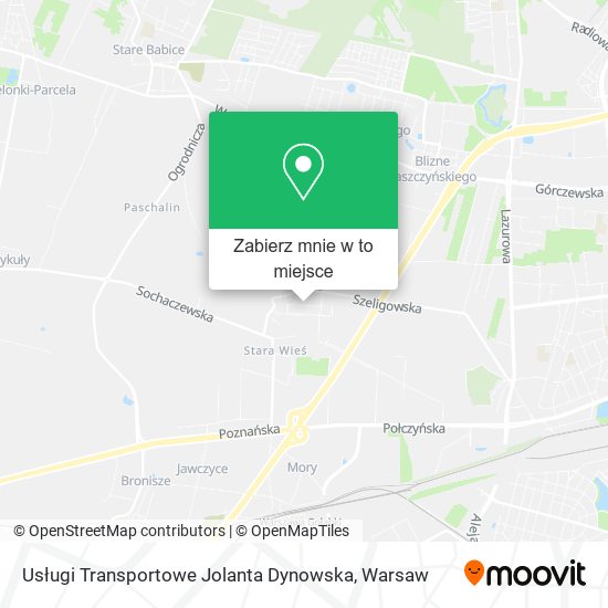 Mapa Usługi Transportowe Jolanta Dynowska