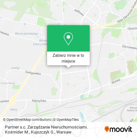 Mapa Partner s.c. Zarządzanie Nieruchomościami. Kośmider M., Kujszczyk G.