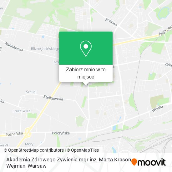 Mapa Akademia Zdrowego Żywienia mgr inż. Marta Krasoń Wejman