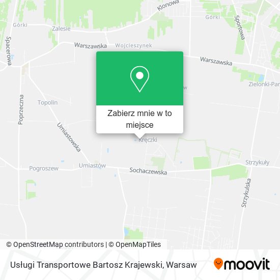 Mapa Usługi Transportowe Bartosz Krajewski