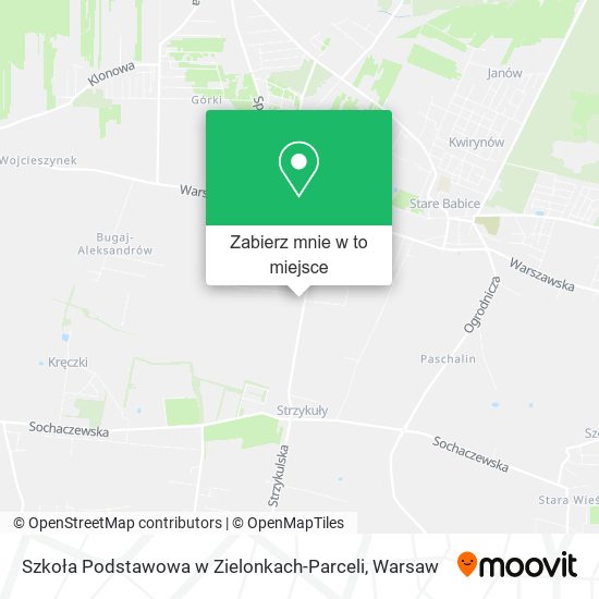 Mapa Szkoła Podstawowa w Zielonkach-Parceli