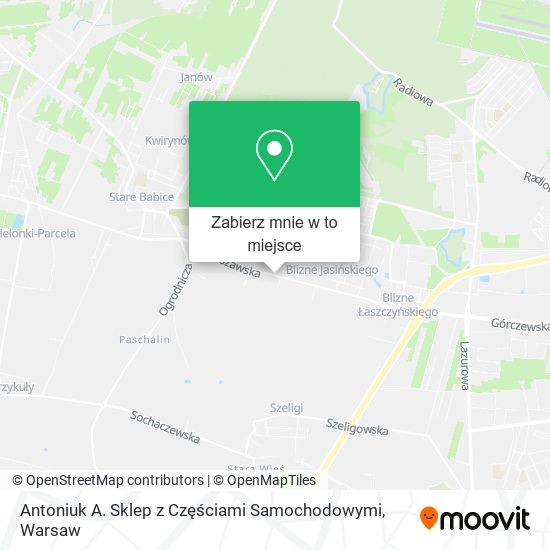 Mapa Antoniuk A. Sklep z Częściami Samochodowymi