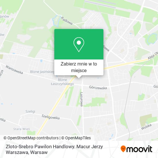 Mapa Zloto-Srebro Pawilon Handlowy. Macur Jerzy Warszawa