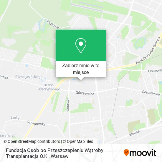 Mapa Fundacja Osób po Przeszczepieniu Wątroby Transplantacja O.K.