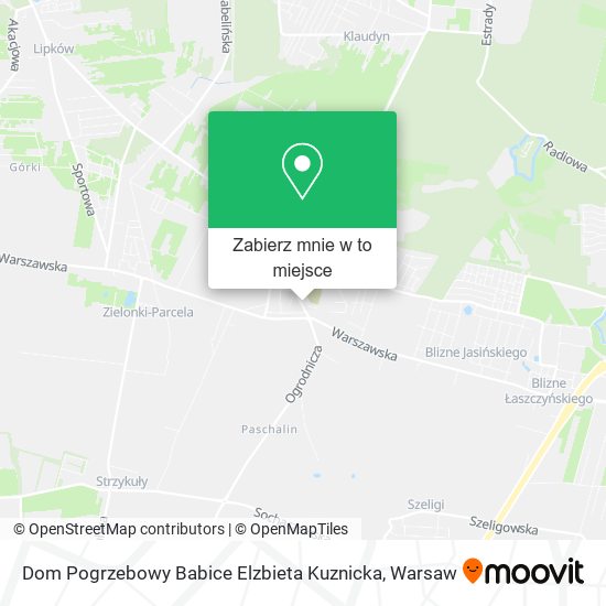 Mapa Dom Pogrzebowy Babice Elzbieta Kuznicka