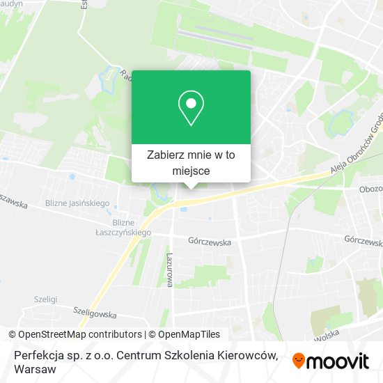 Mapa Perfekcja sp. z o.o. Centrum Szkolenia Kierowców