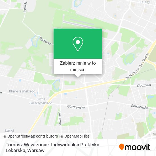 Mapa Tomasz Wawrzoniak Indywidualna Praktyka Lekarska