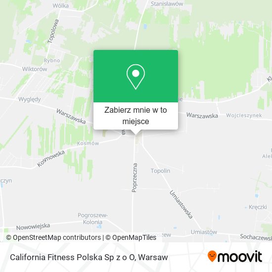 Mapa California Fitness Polska Sp z o O