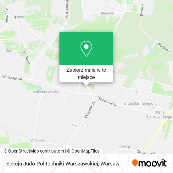 Mapa Sekcja Judo Politechniki Warszawskiej