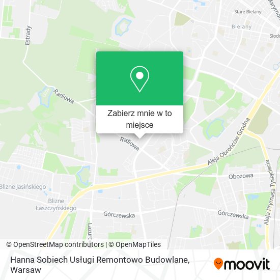 Mapa Hanna Sobiech Usługi Remontowo Budowlane