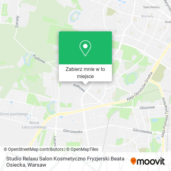 Mapa Studio Relaxu Salon Kosmetyczno Fryzjerski Beata Osiecka