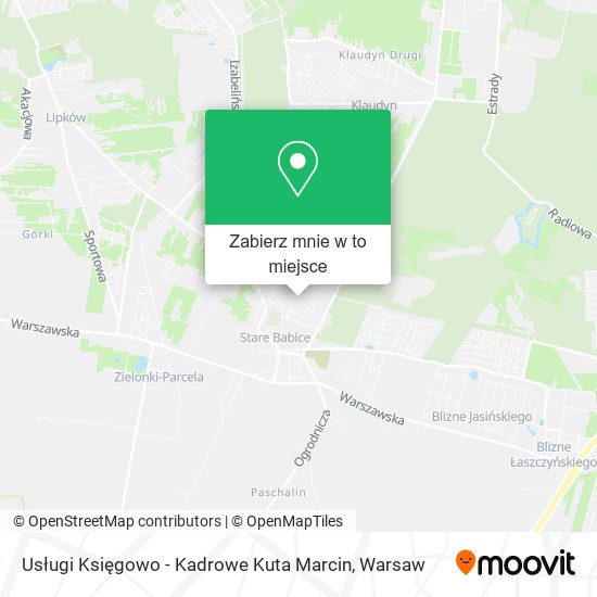 Mapa Usługi Księgowo - Kadrowe Kuta Marcin