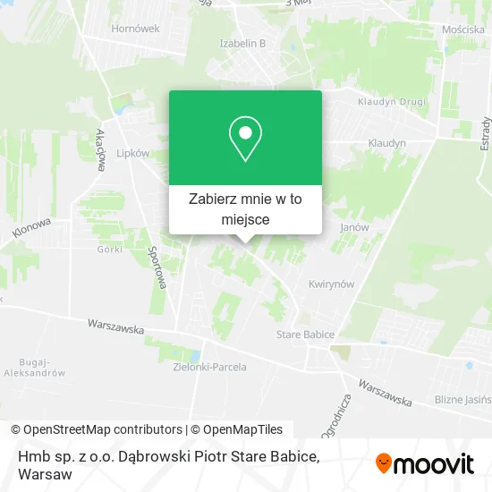 Mapa Hmb sp. z o.o. Dąbrowski Piotr Stare Babice