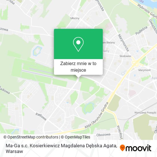 Mapa Ma-Ga s.c. Kosierkiewicz Magdalena Dębska Agata