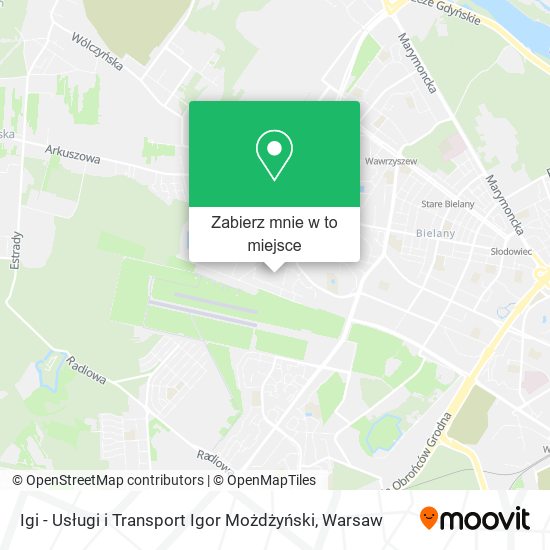 Mapa Igi - Usługi i Transport Igor Możdżyński