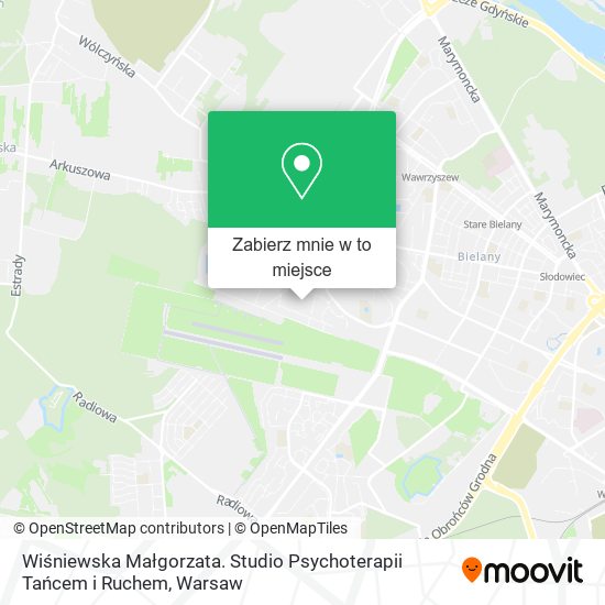 Mapa Wiśniewska Małgorzata. Studio Psychoterapii Tańcem i Ruchem