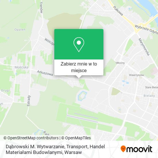 Mapa Dąbrowski M. Wytwarzanie, Transport, Handel Materiałami Budowlanymi