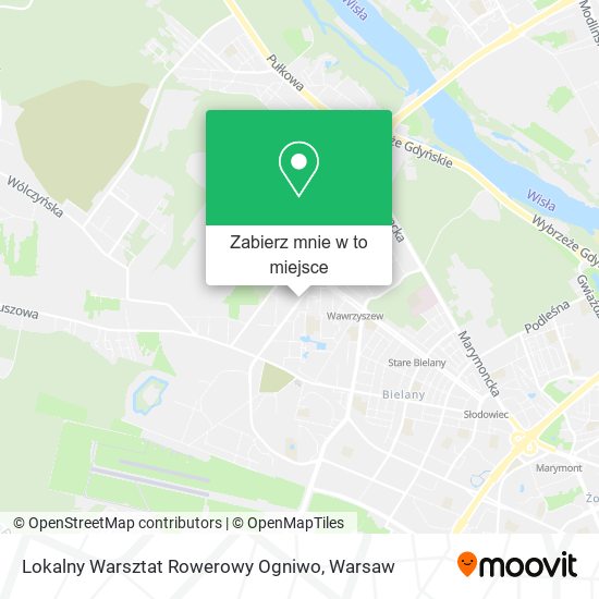 Mapa Lokalny Warsztat Rowerowy Ogniwo