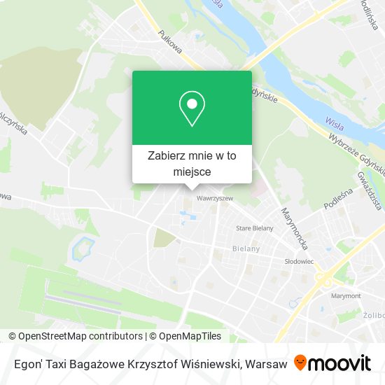 Mapa Egon' Taxi Bagażowe Krzysztof Wiśniewski