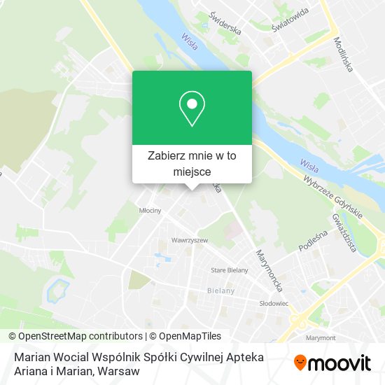 Mapa Marian Wocial Wspólnik Spółki Cywilnej Apteka Ariana i Marian